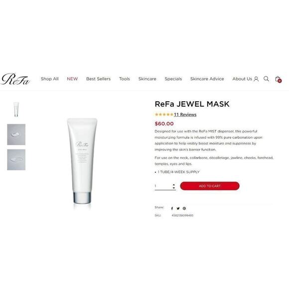 NWT Refa EYE VEIL CREAM and JEWEL MASK Set Agent provocateur: NuFace, Currentbod - Picture 2 of 6